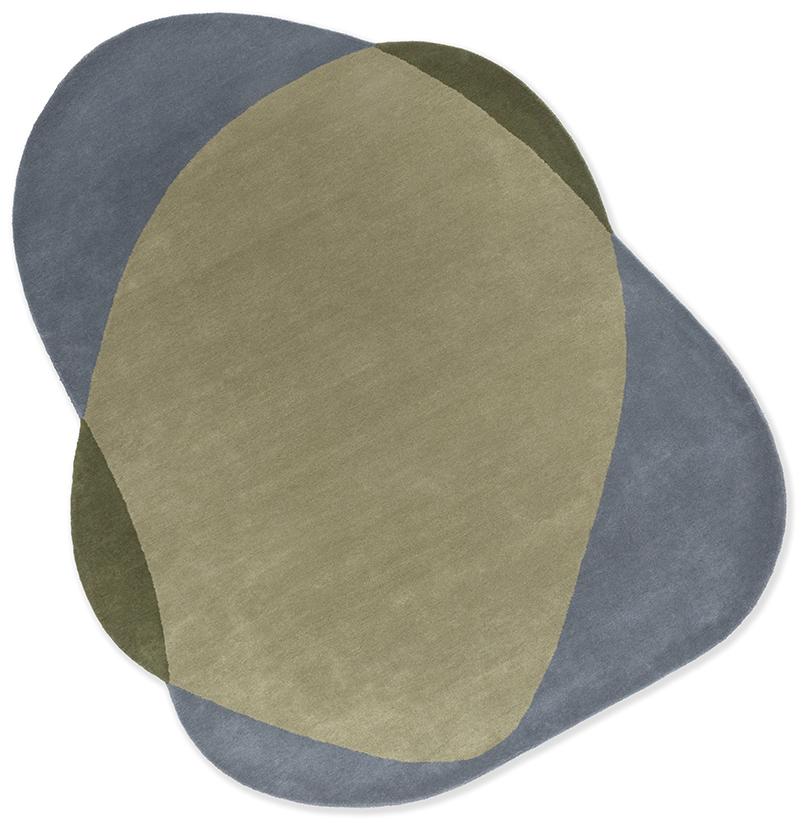 Tappeto Elemento Chad Grigio Verde