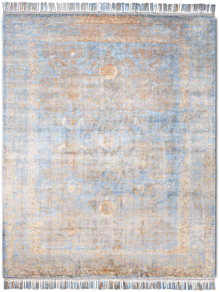 Tappeto Lusso Oro/Blu | Misura: 274 x 365 cm