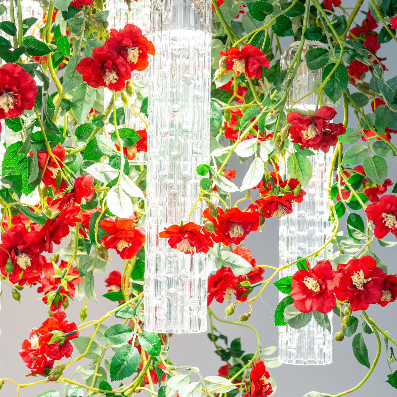 Lampadario Grande Wil Red Roses