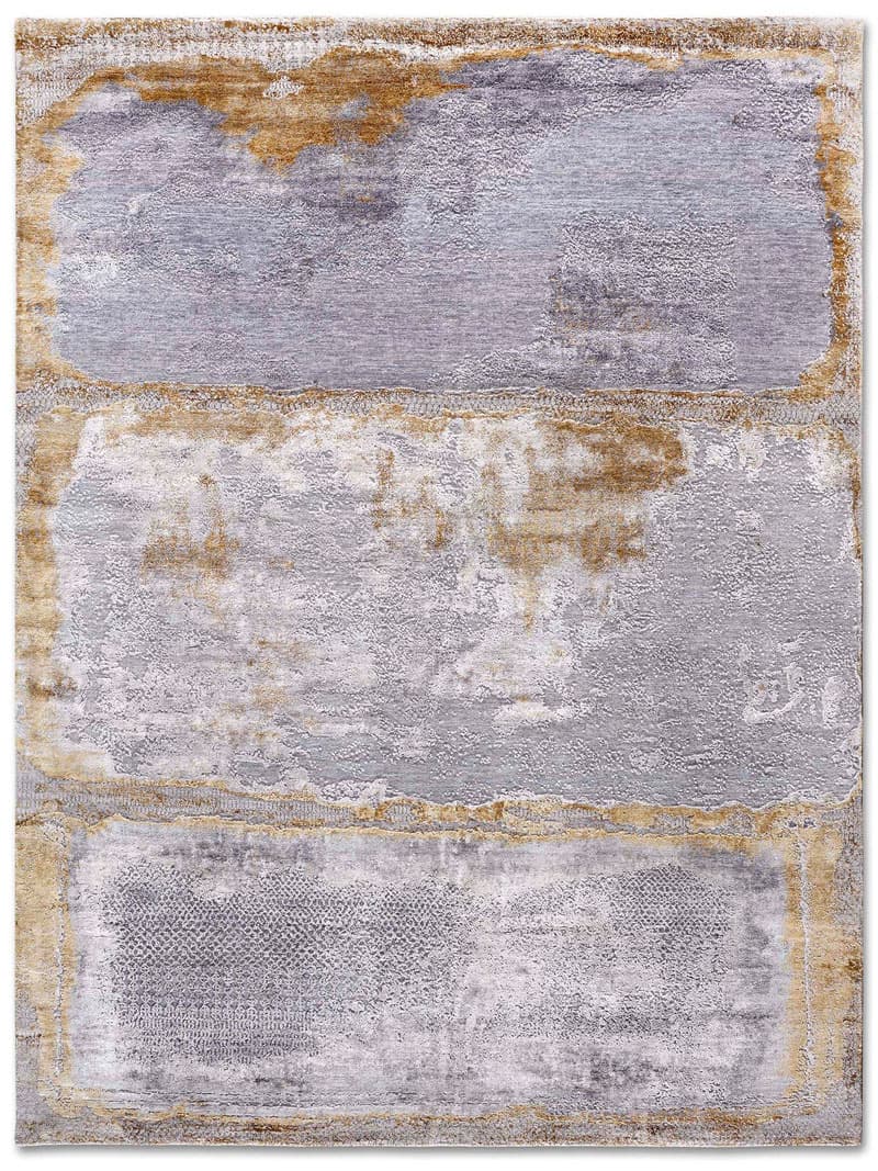 Tappeto Tessuto Grigio/Bianco/Argento