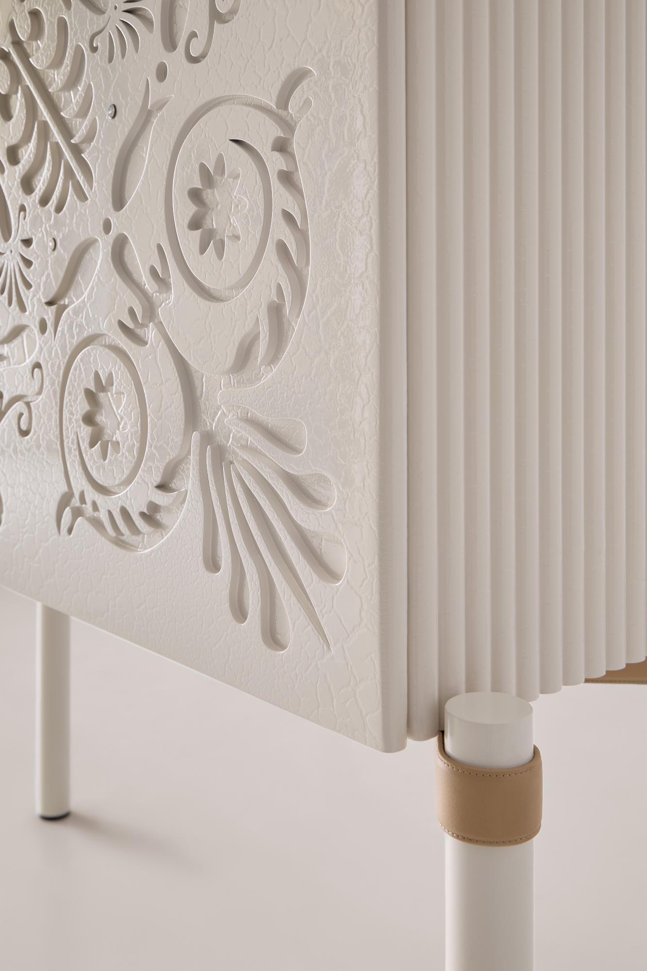 Bar cabinet bianco contemporaneo Alexandra