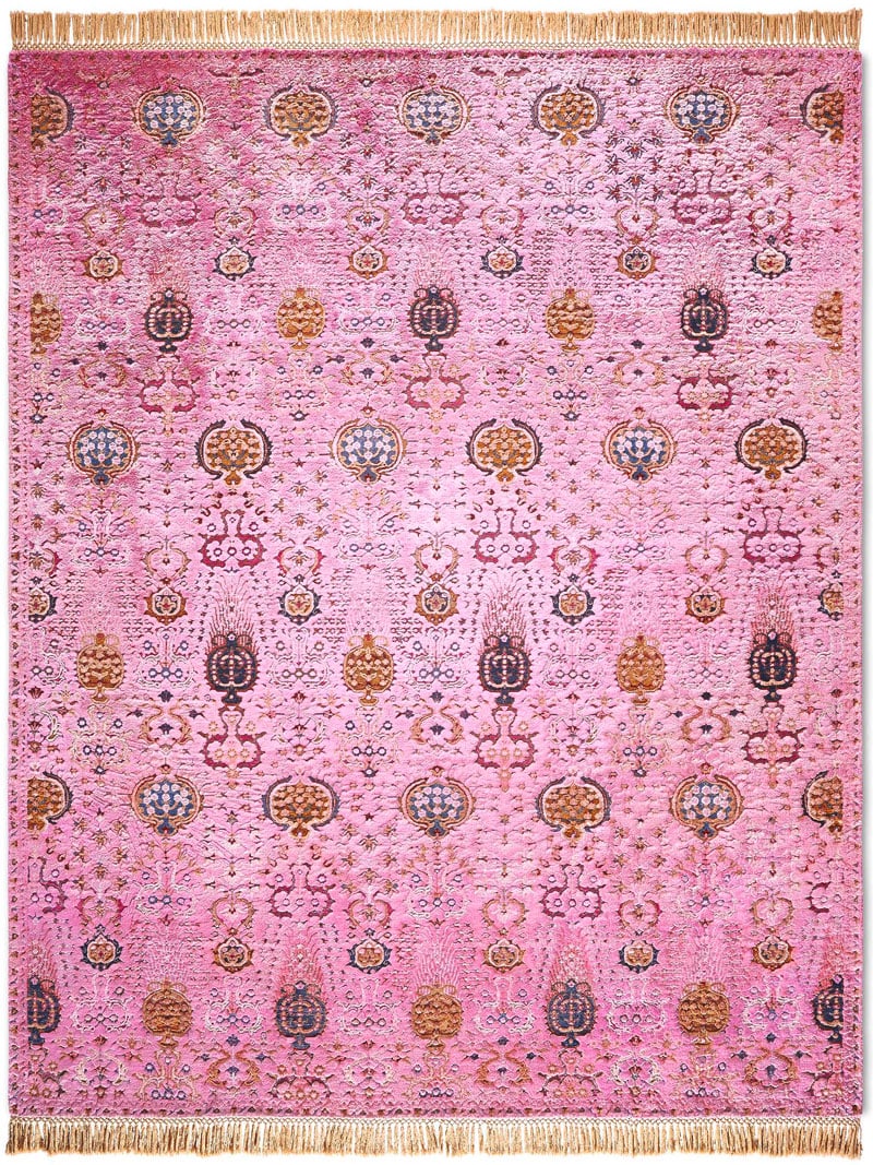 Tappeto Lusso Isfahan Rosa Chiaro
