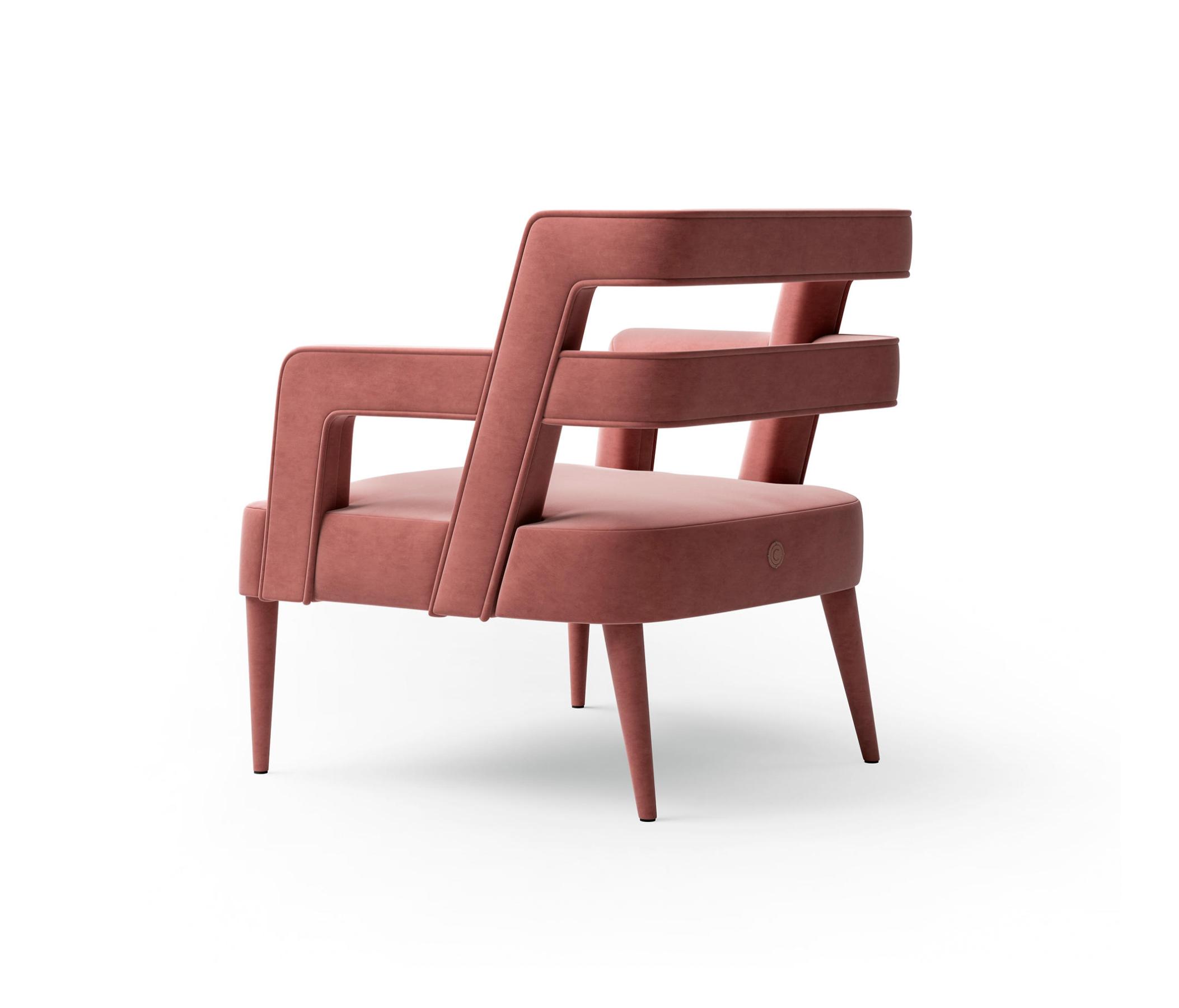 Poltrona Rosa Imbottita