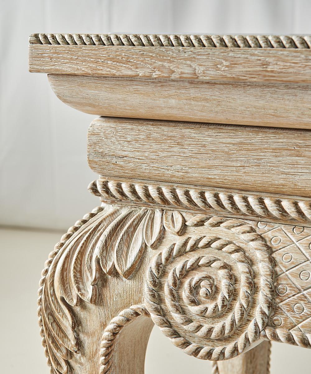 Mini console York Venetian White Oak