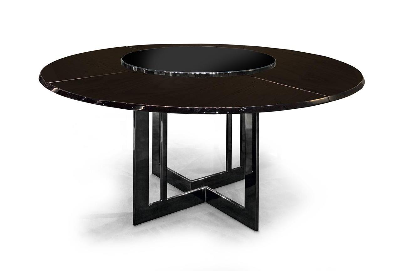 Tavolo Tondo Artigianale | Configurazione: Con vassoio girevole | Dimensioni: Ø 160 cm