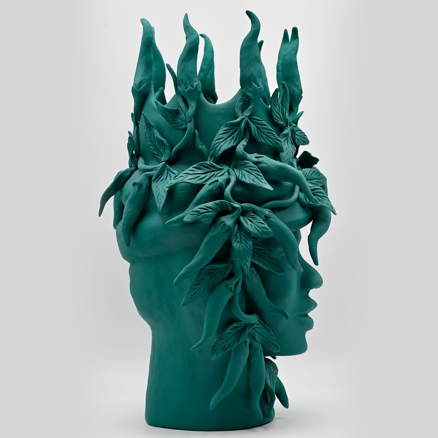 Testa di Moro Verde Scuro Scultura