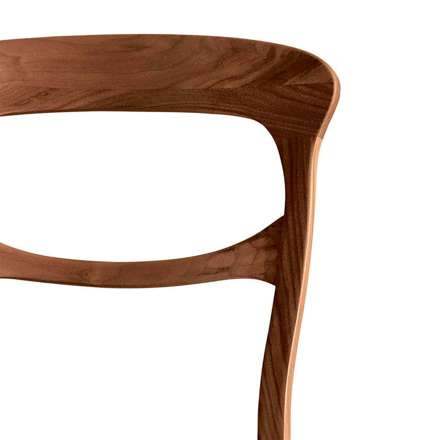 Sedia in Noce Massello Naturale con Braccioli Capotavola | Colore: Velvet G075 472