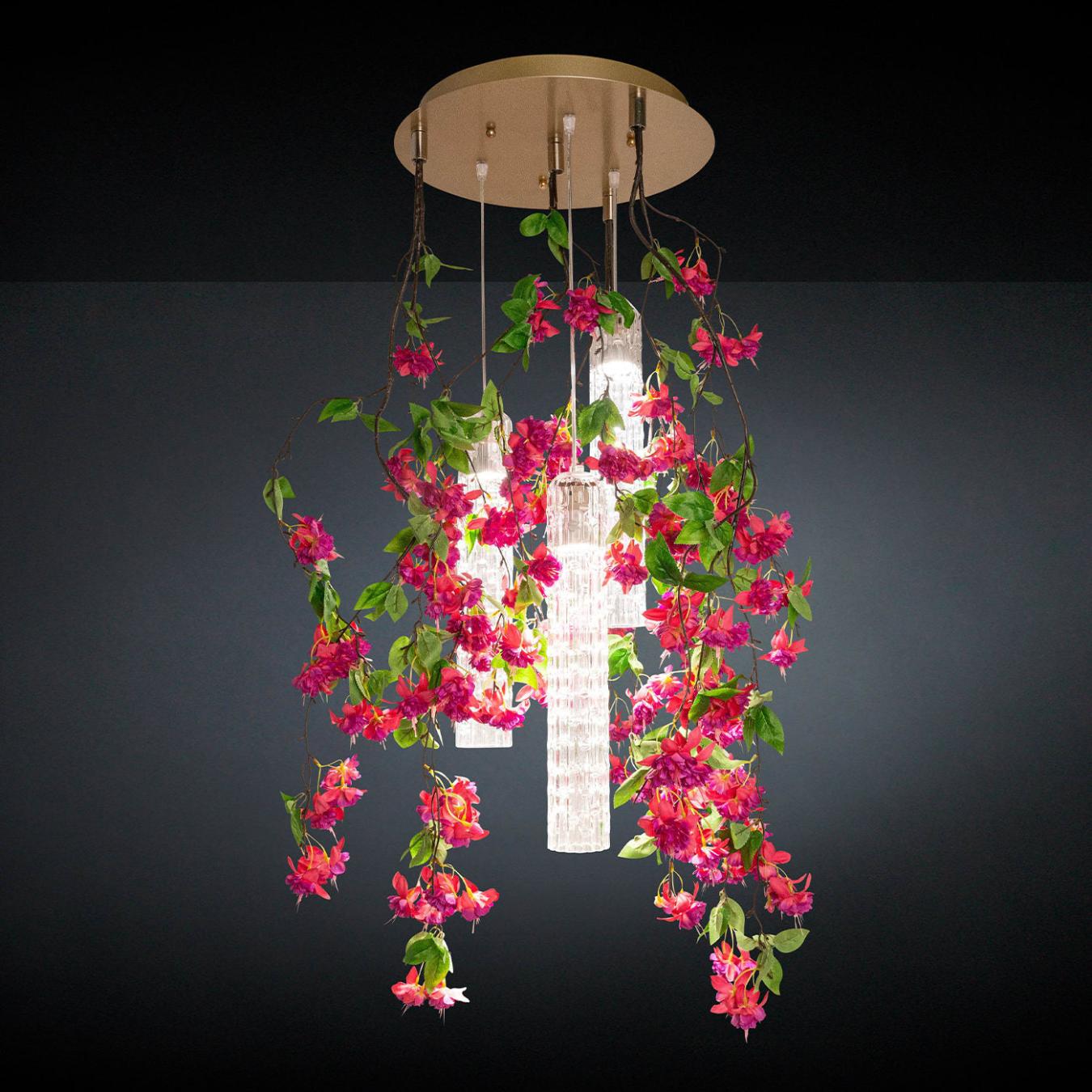 Lampadario Piccolo Pink Cascade