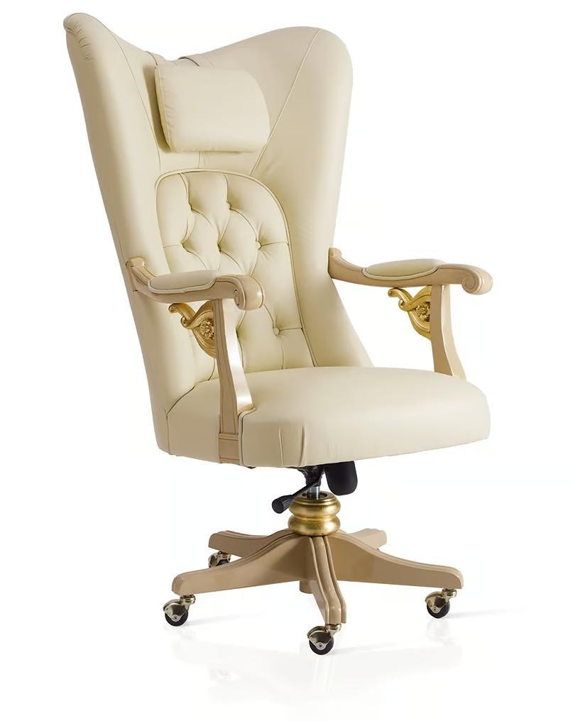 Poltrona Girevole in Pelle Harmony
