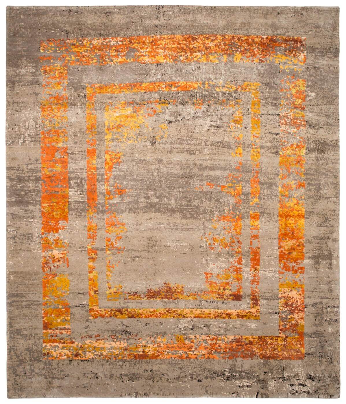 Tappeto Artwork 27 Triplo Bordo Arancione
