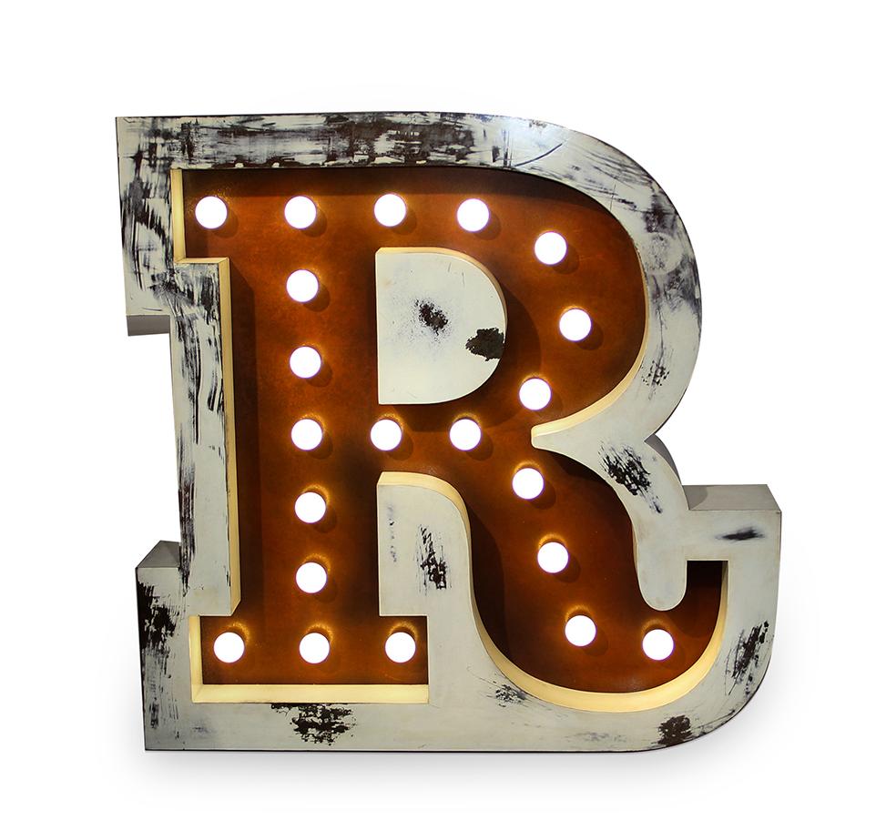 Lettera Luminosa Radiant R