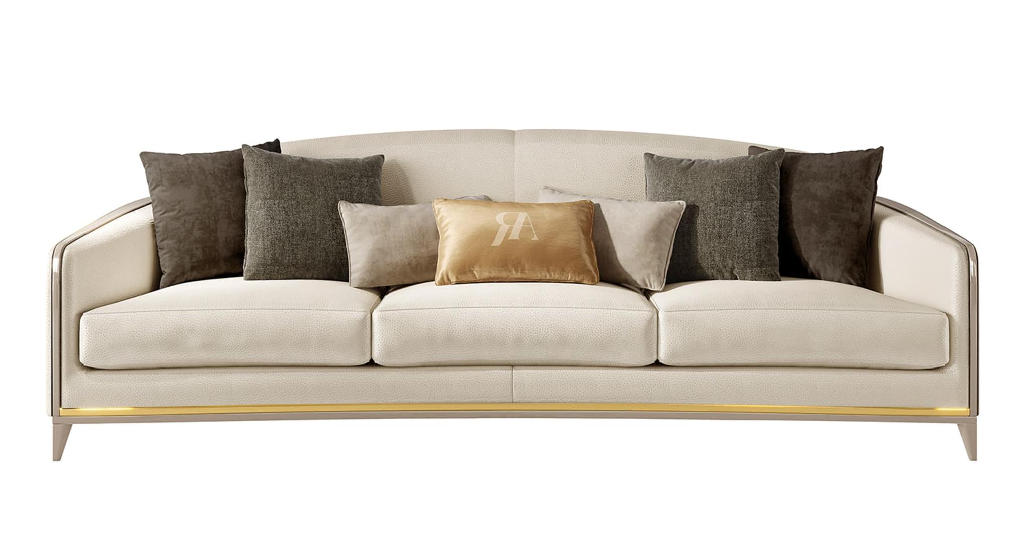 Divano Beige a 3 Posti Elegance | Configurazione: Con cuscini