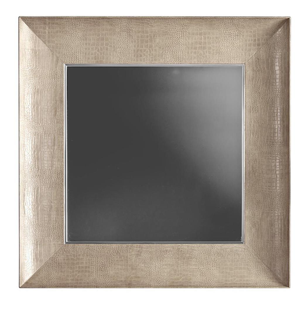 Specchio da Parete con Cornice in Pelle
