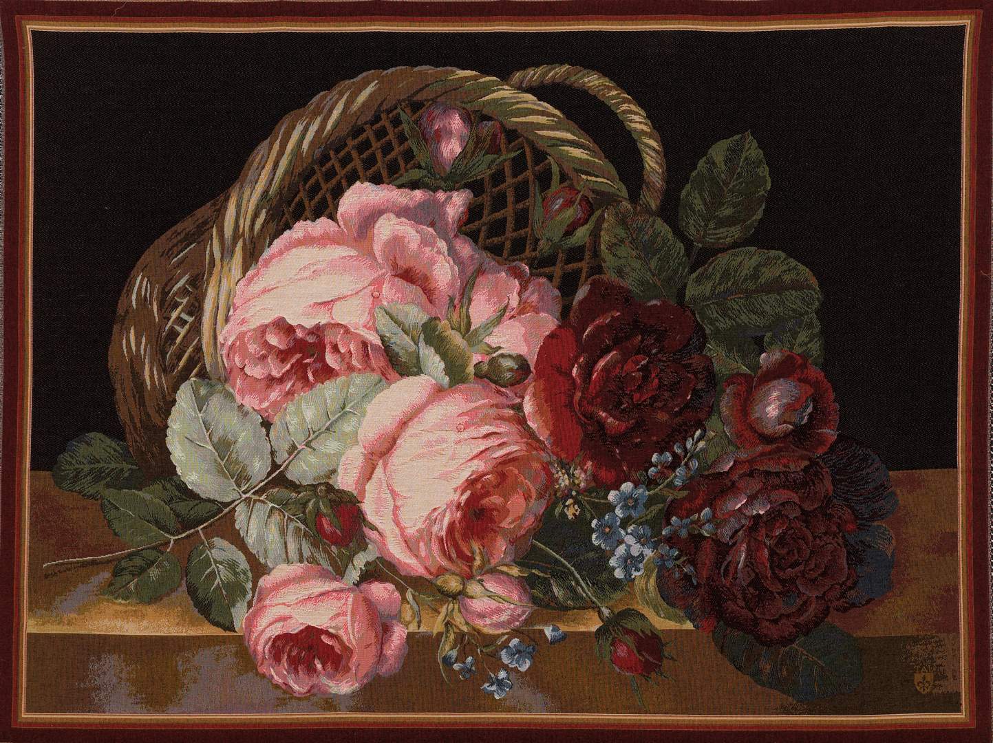 Arazzo Mazzo di Fiori in Seta | Misura: 110 x 150 cm
