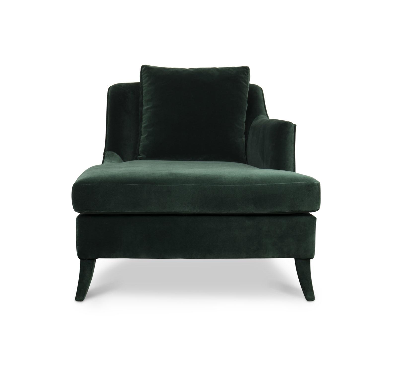 Chaise Longue in Velluto Morbido