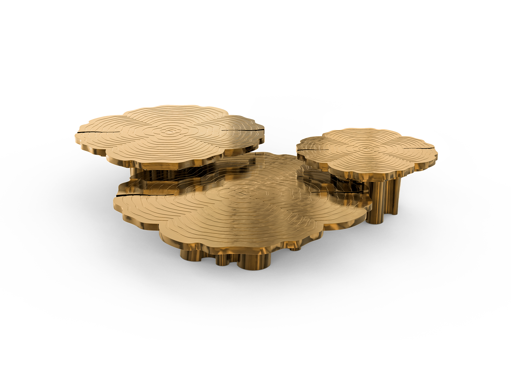 Set Tavolini da Caffè Fortuna Patina (3 Pezzi)