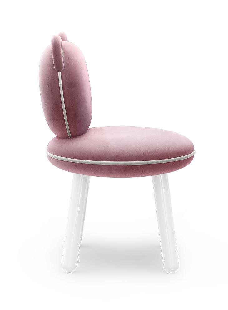 Sedia Per Bambini Fluffy Bear Pink