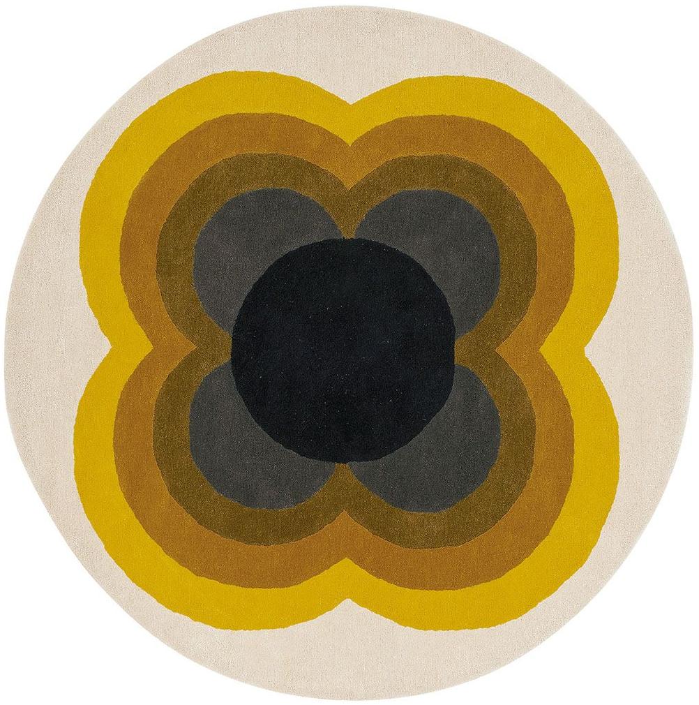 Tappeto Rotondo Girasole Giallo 060006