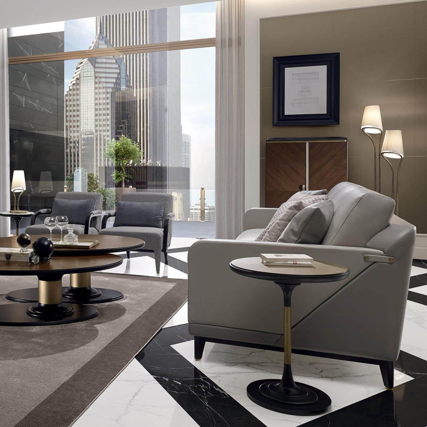 Tavolino con Piano in Ottone