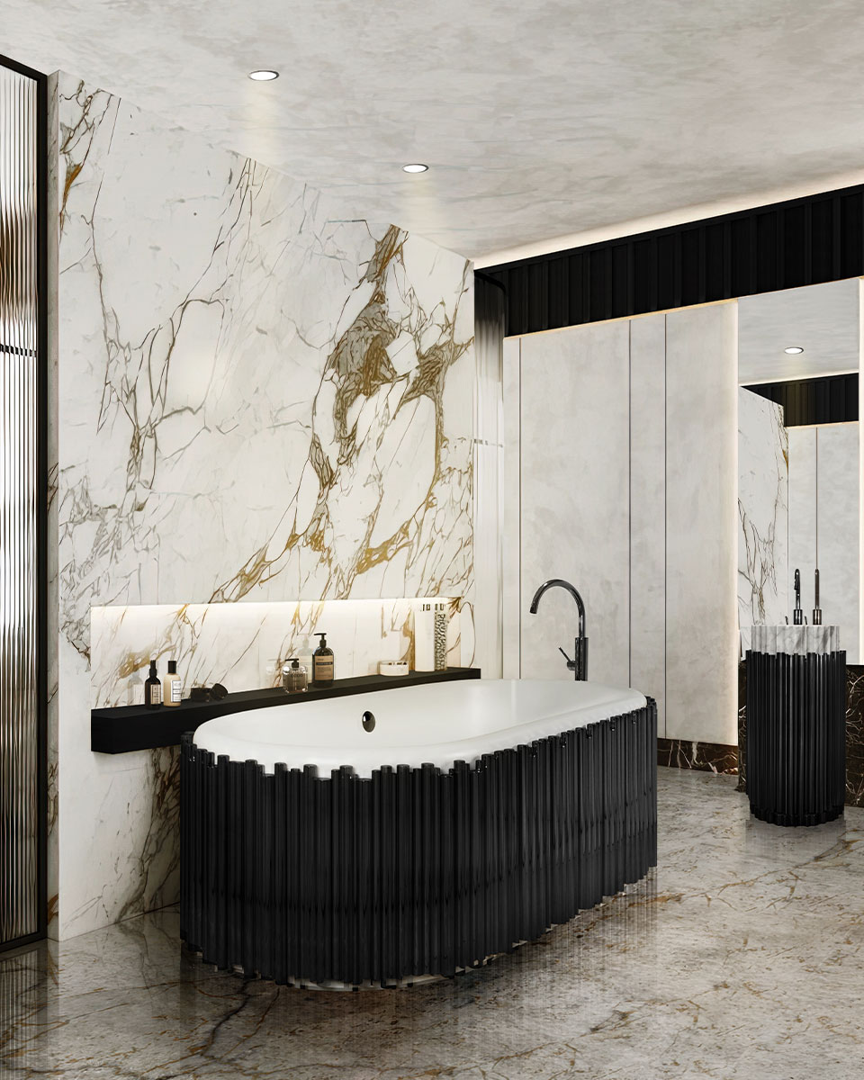 Lavabo A Colonna Harmony Black / Gold - 2