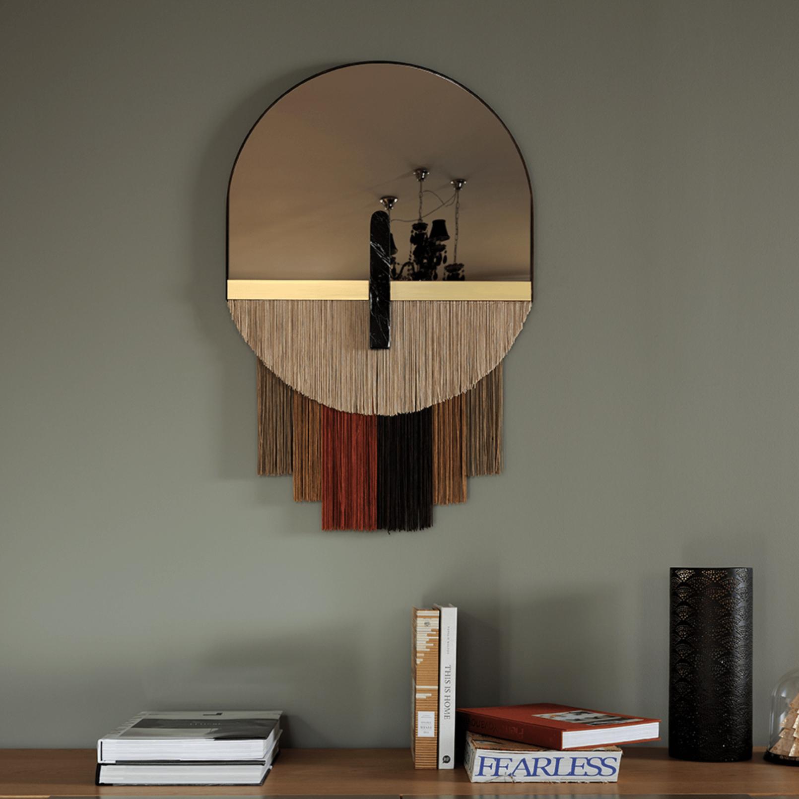 Specchio decorativo da parete Souk Caramel