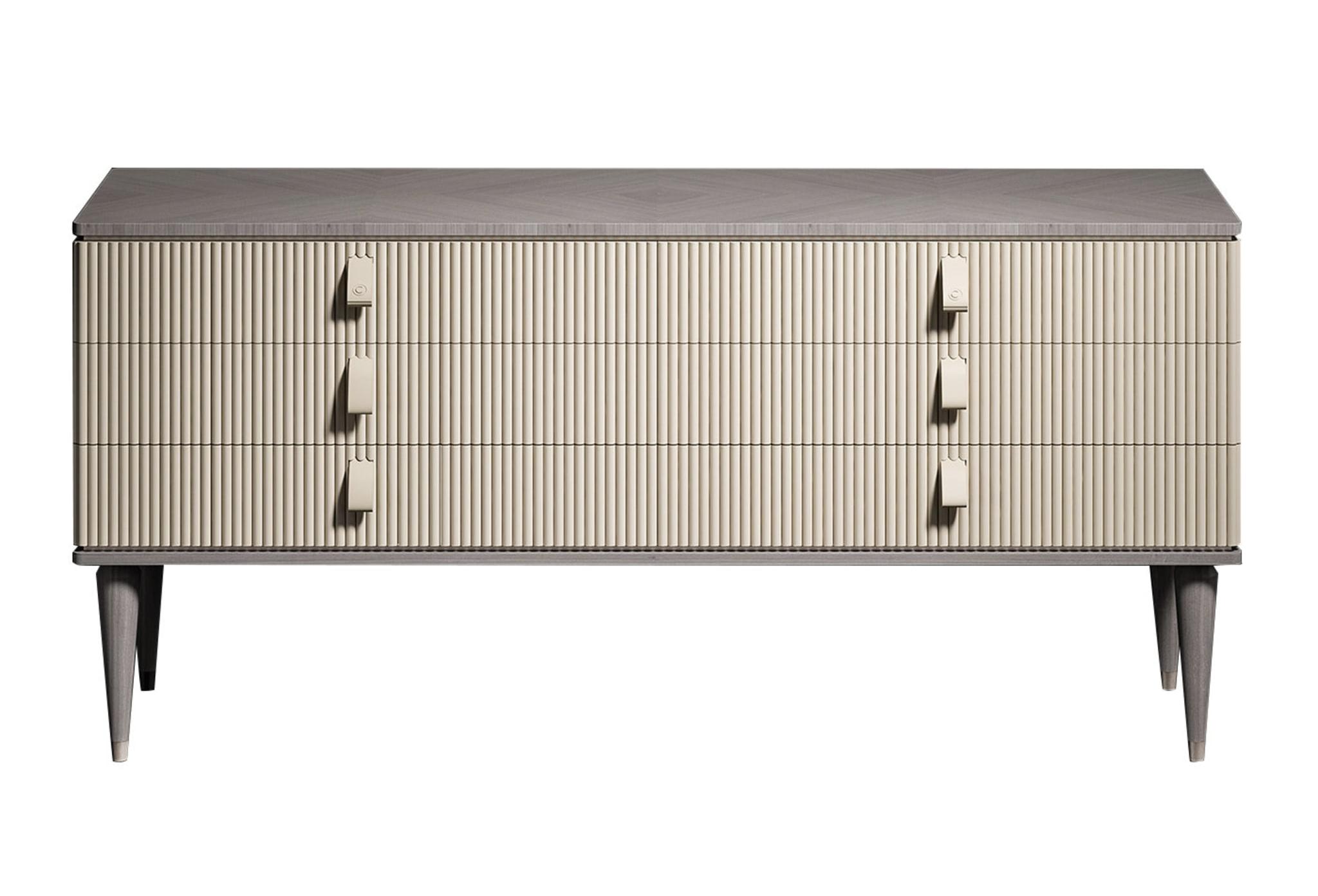 Cassettiera Beige e Grigia Cocoon
