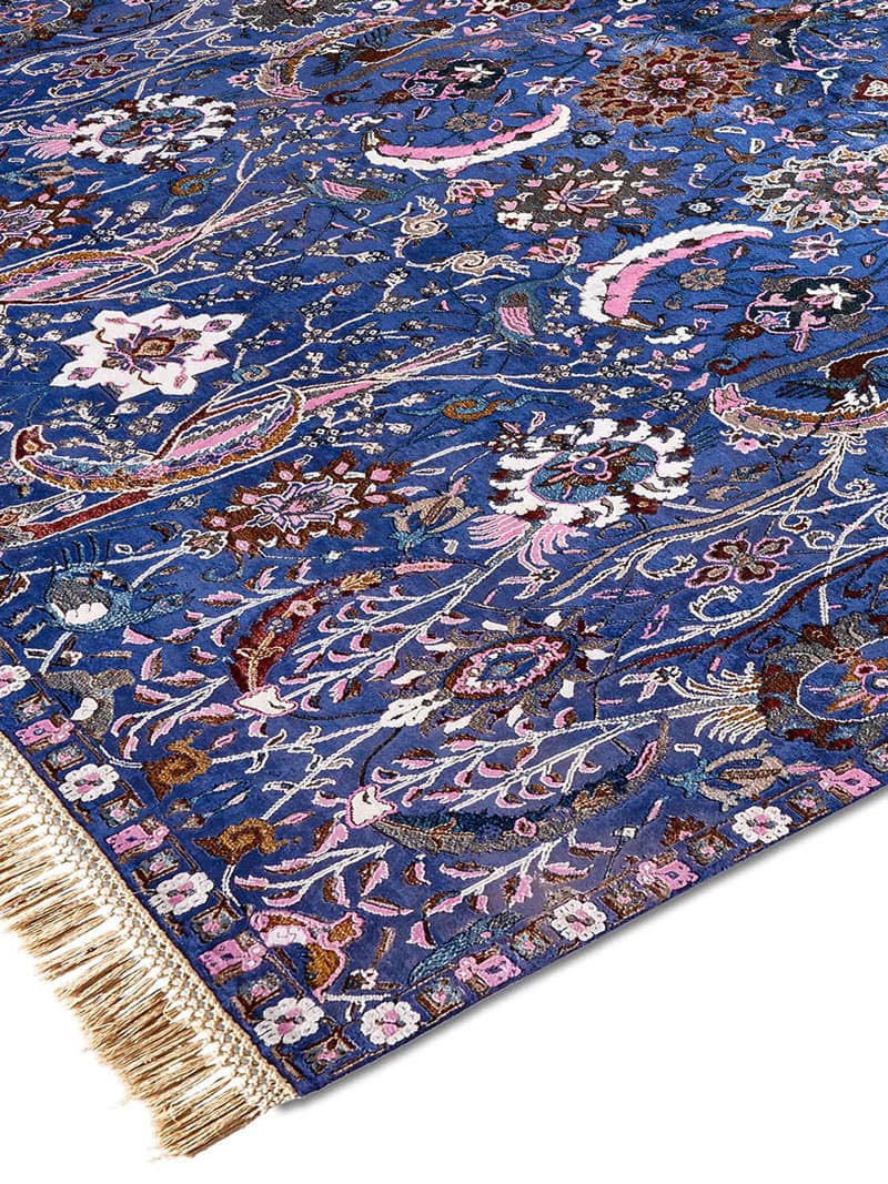 Tappeto Lusso Kerman Blu