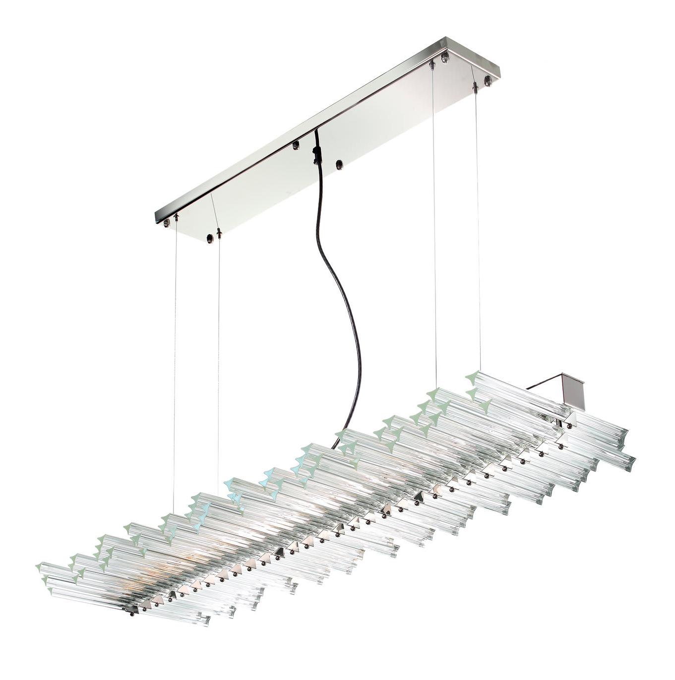 Lampadario Sail in Vetro Triedro e Nichel