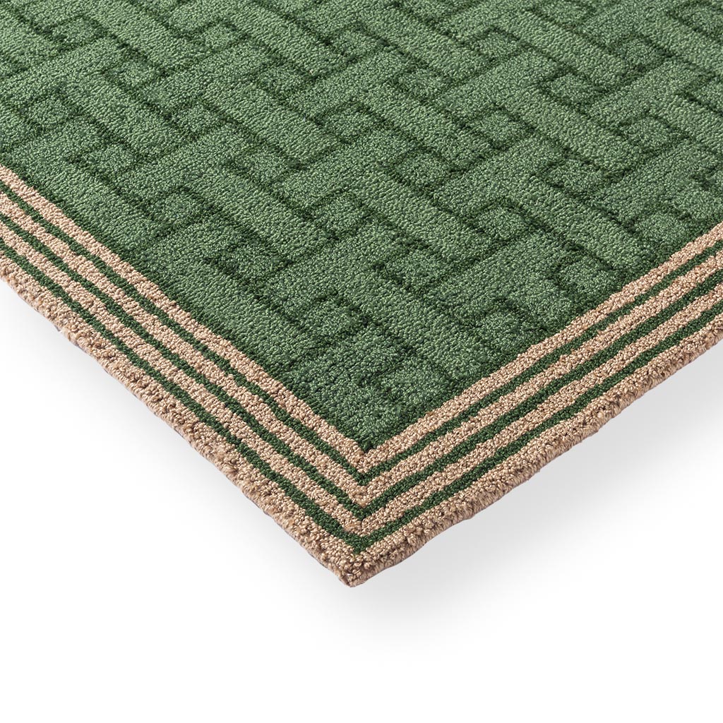 Tappeto TB T Monogram Verde Giada Per Esterni