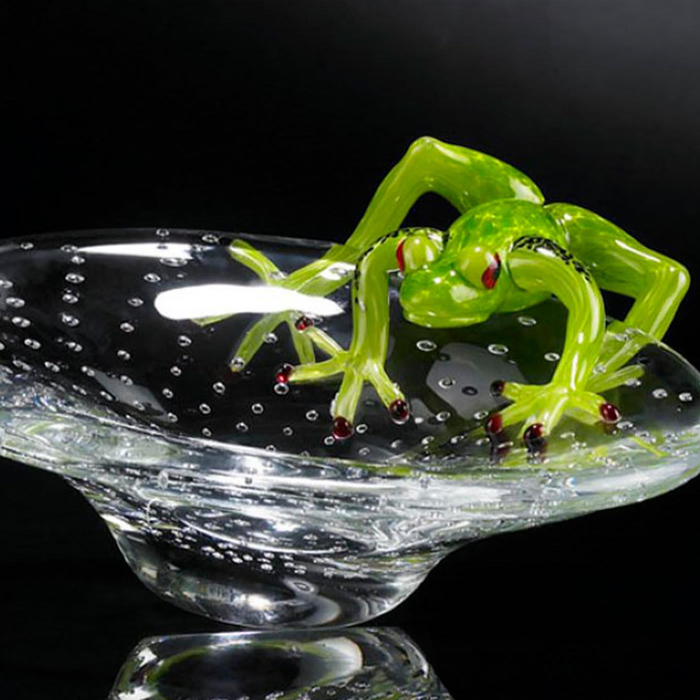 Ciotola in Vetro con Rana
