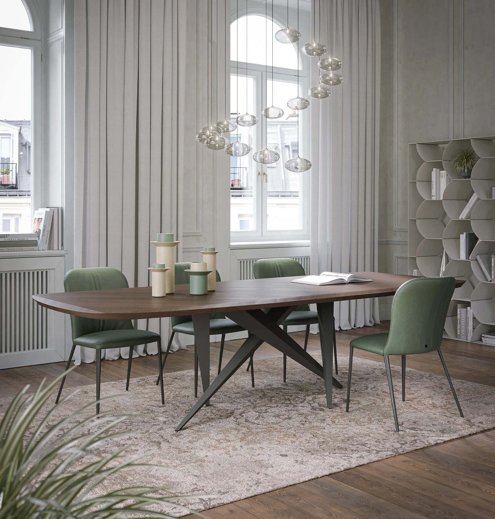 Tavolo da pranzo Thunder Silk in legno