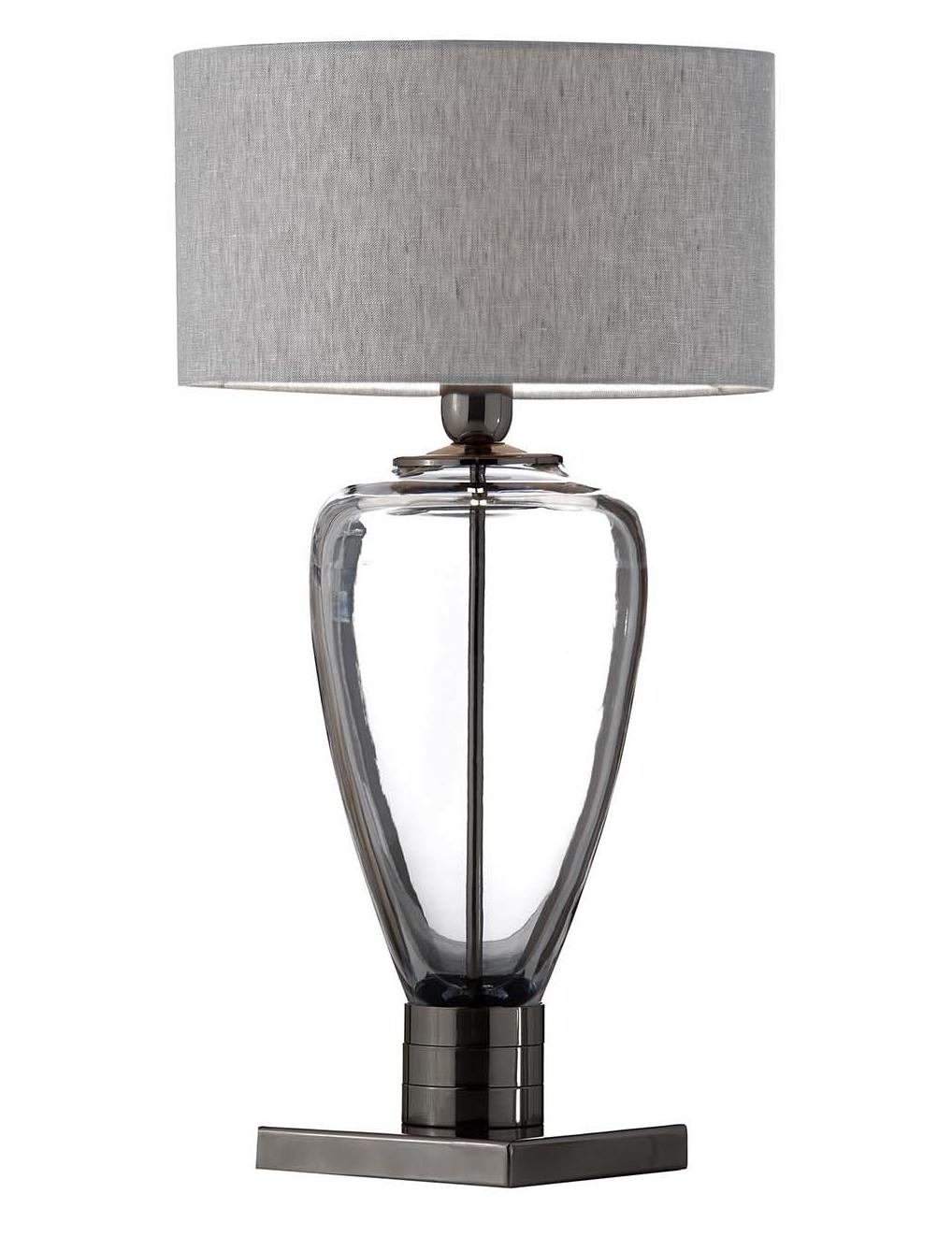 Lampada da Tavolo in Cristallo Fumé