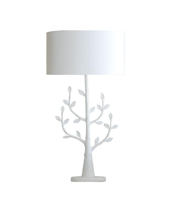 Lampada da tavolo Millana con finitura gesso