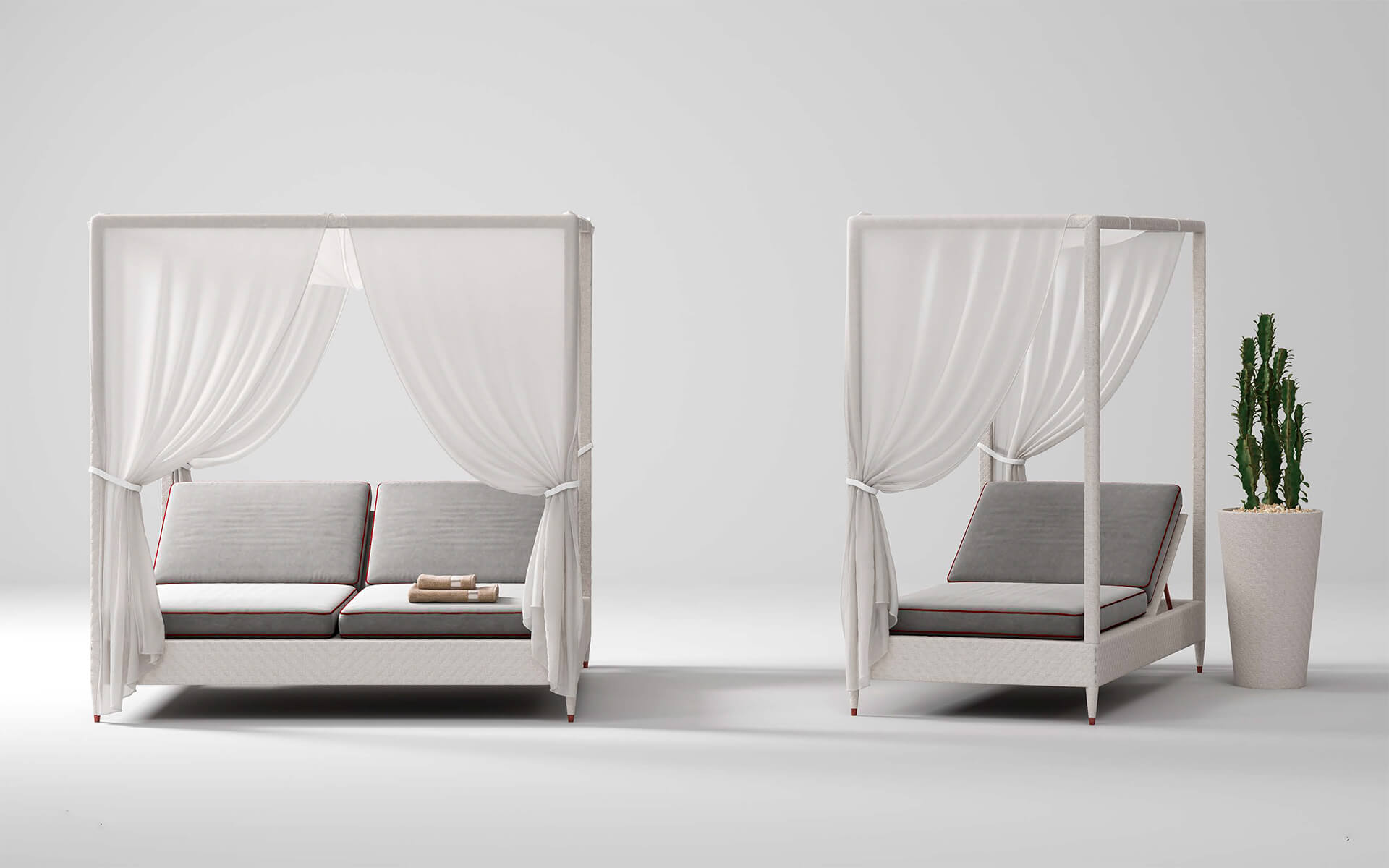 Daybed Da Esterno Con Baldacchino