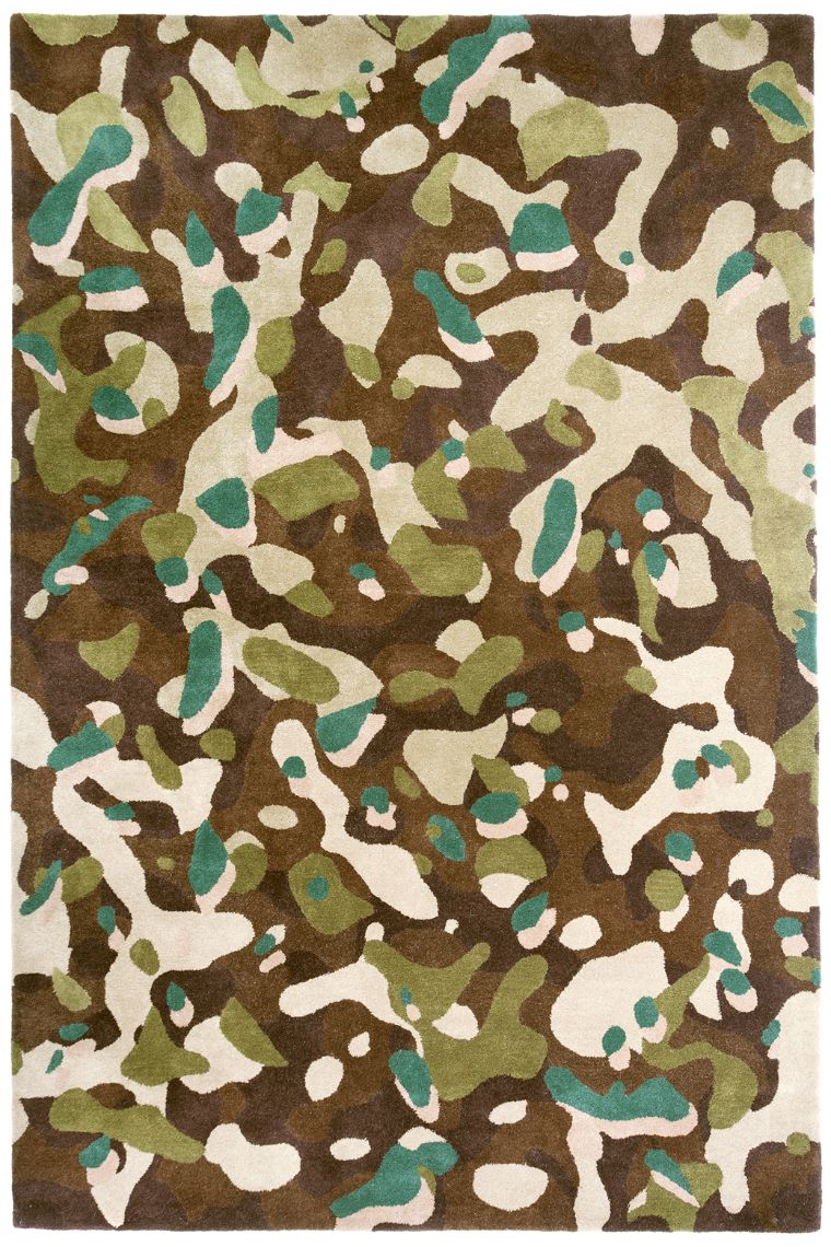 Tappeto Camouflage Macro Marrone