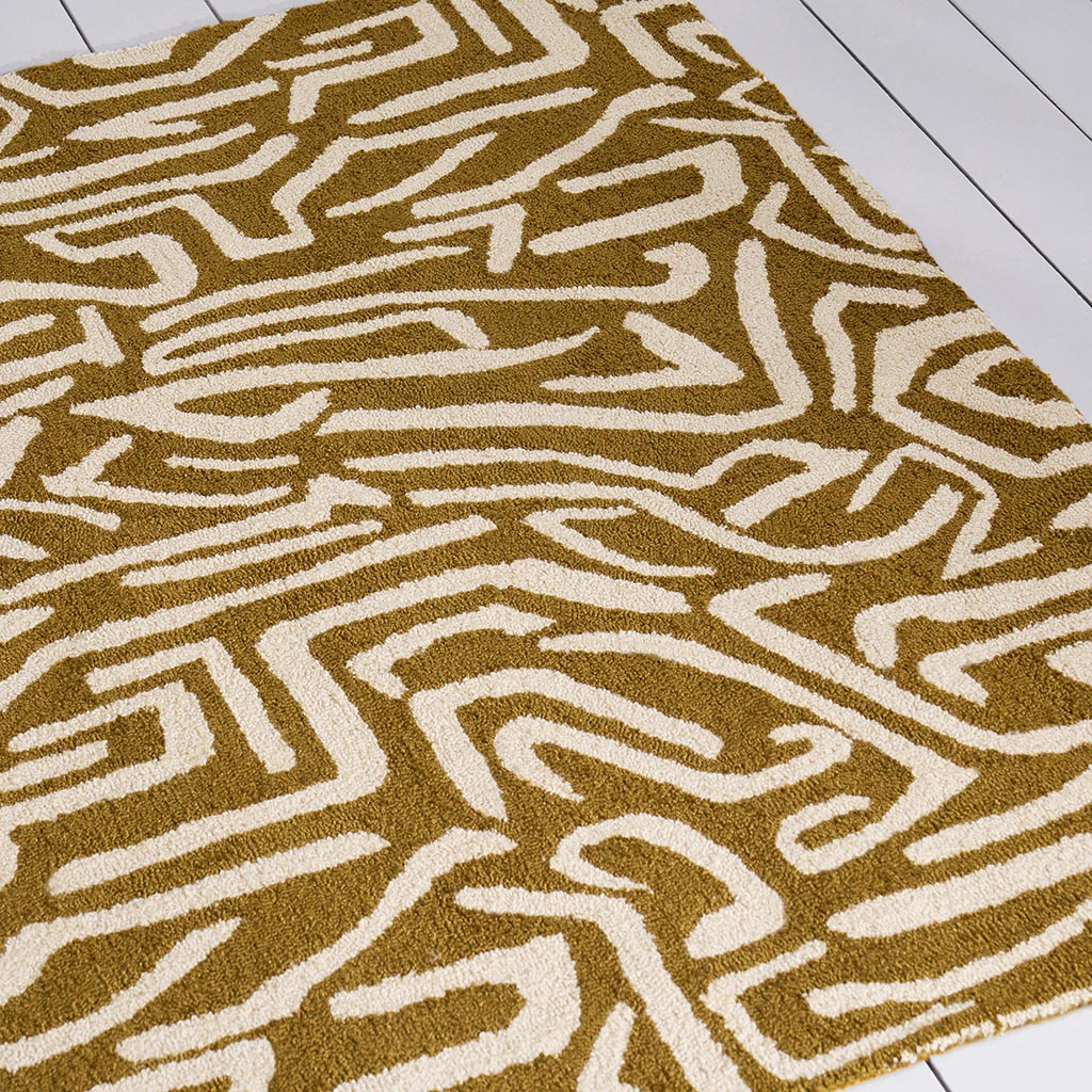 Tappeto Melodico Ocra/Oro Esterno | Misura: 160 x 230 cm