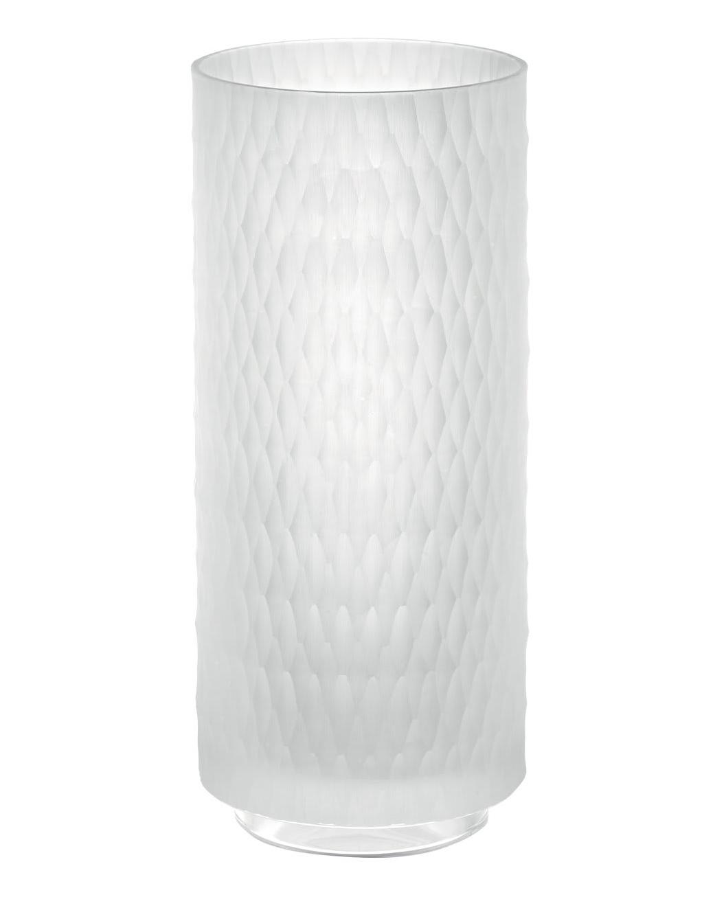 Vaso Esagonale Opaco in Cristallo Italiano