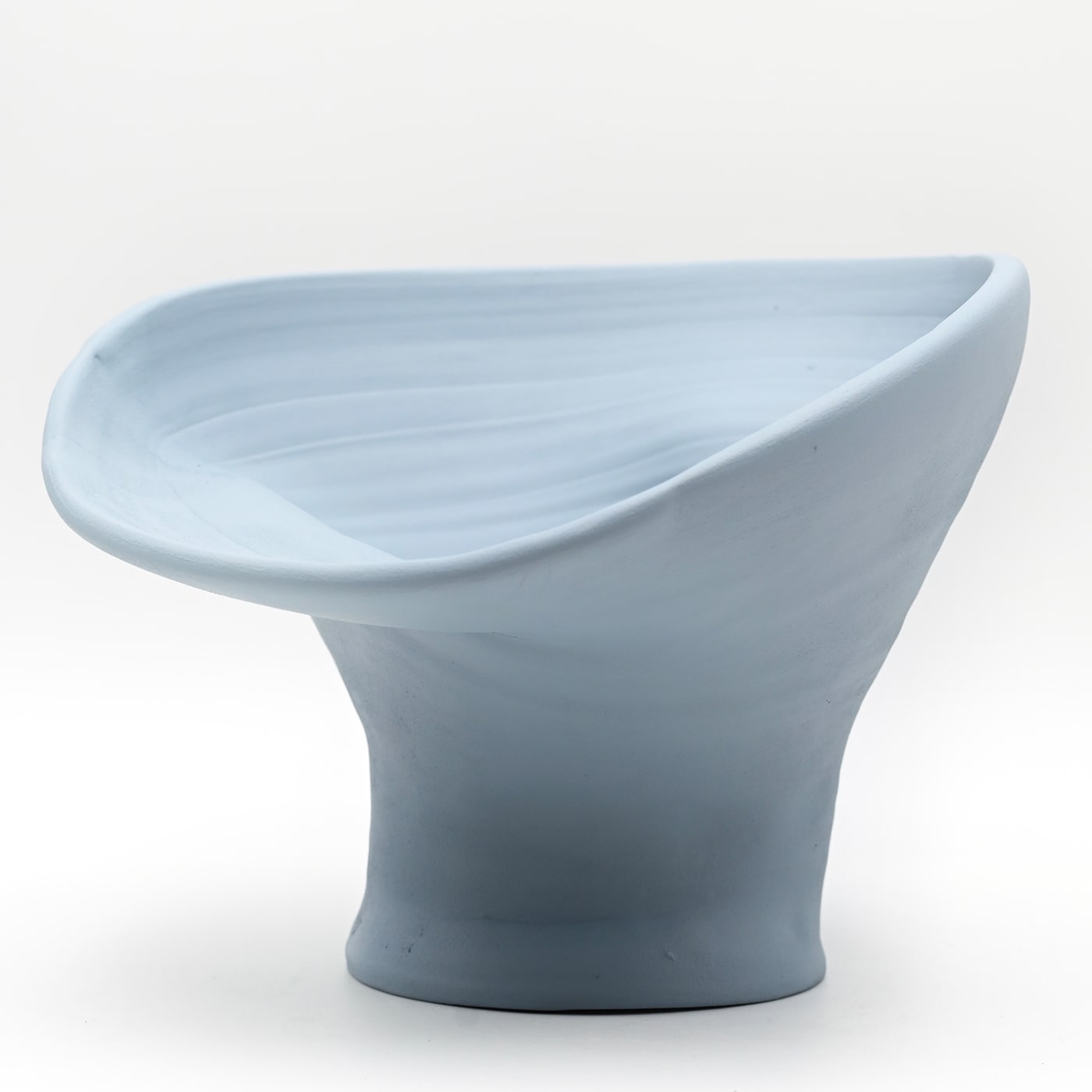 Vaso Celeste Scolpito a Mano