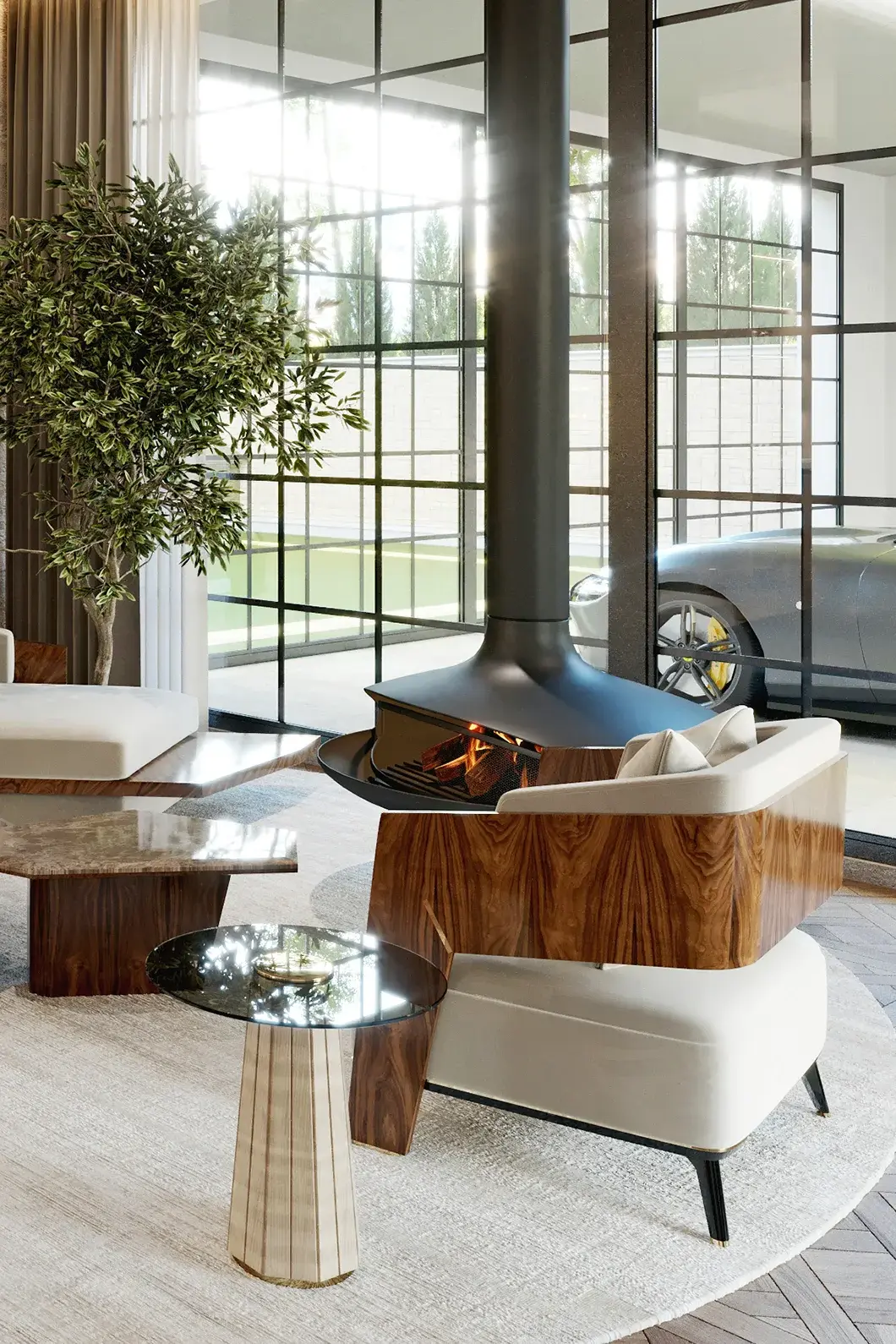 Tavolino Laterale Marrone Radiance II - 6