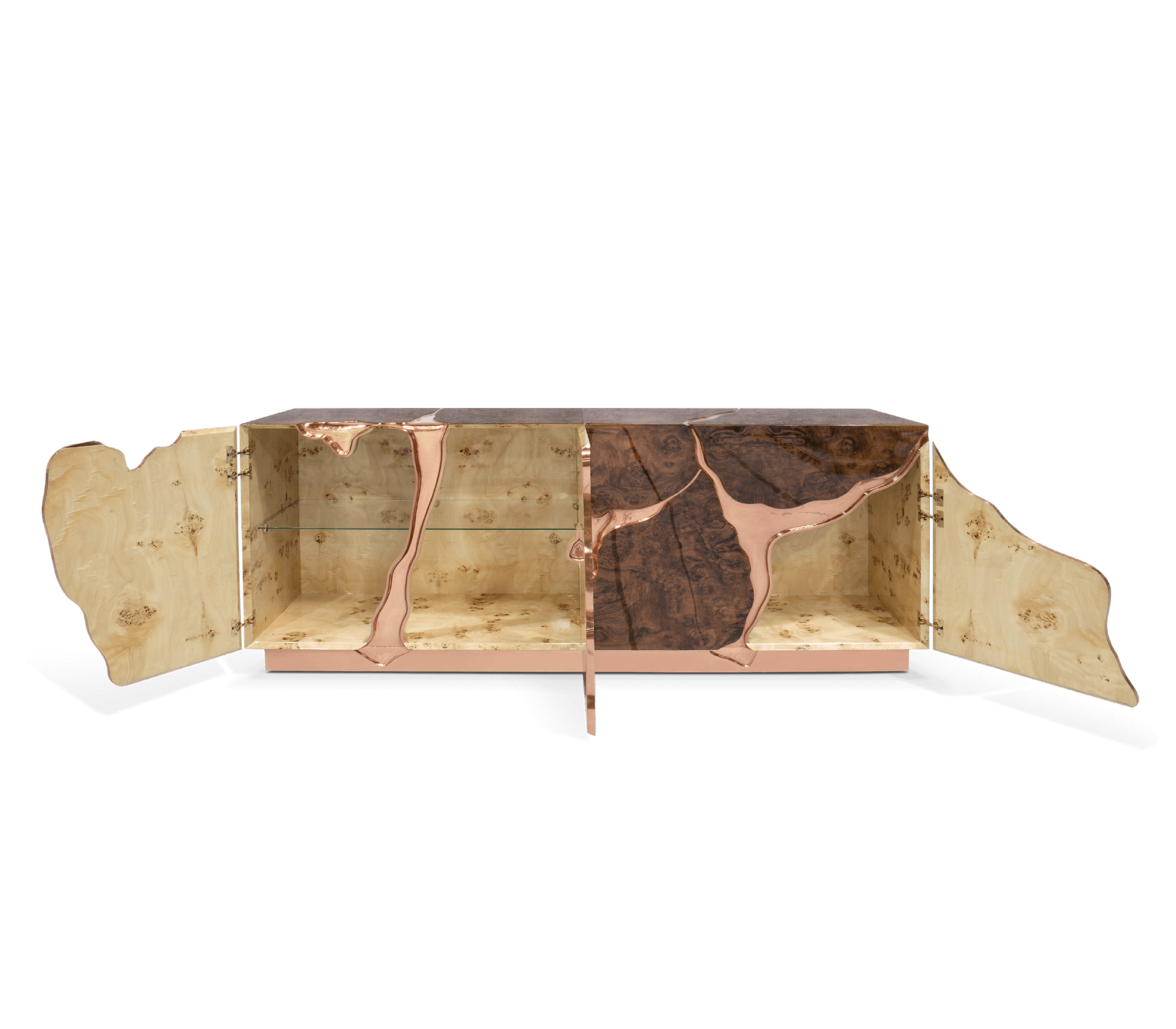 Credenza in Oro Rosa Fissure