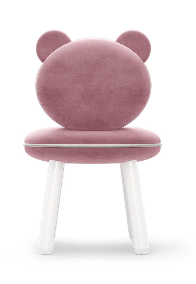 Sedia Per Bambini Fluffy Bear Pink