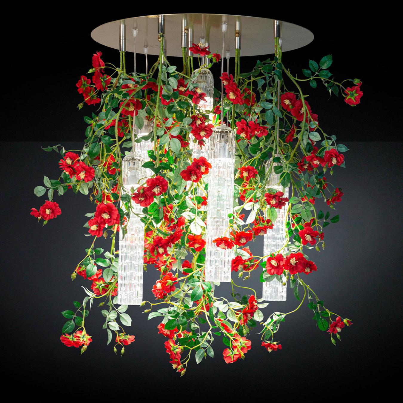 Lampadario Grande Wil Red Roses