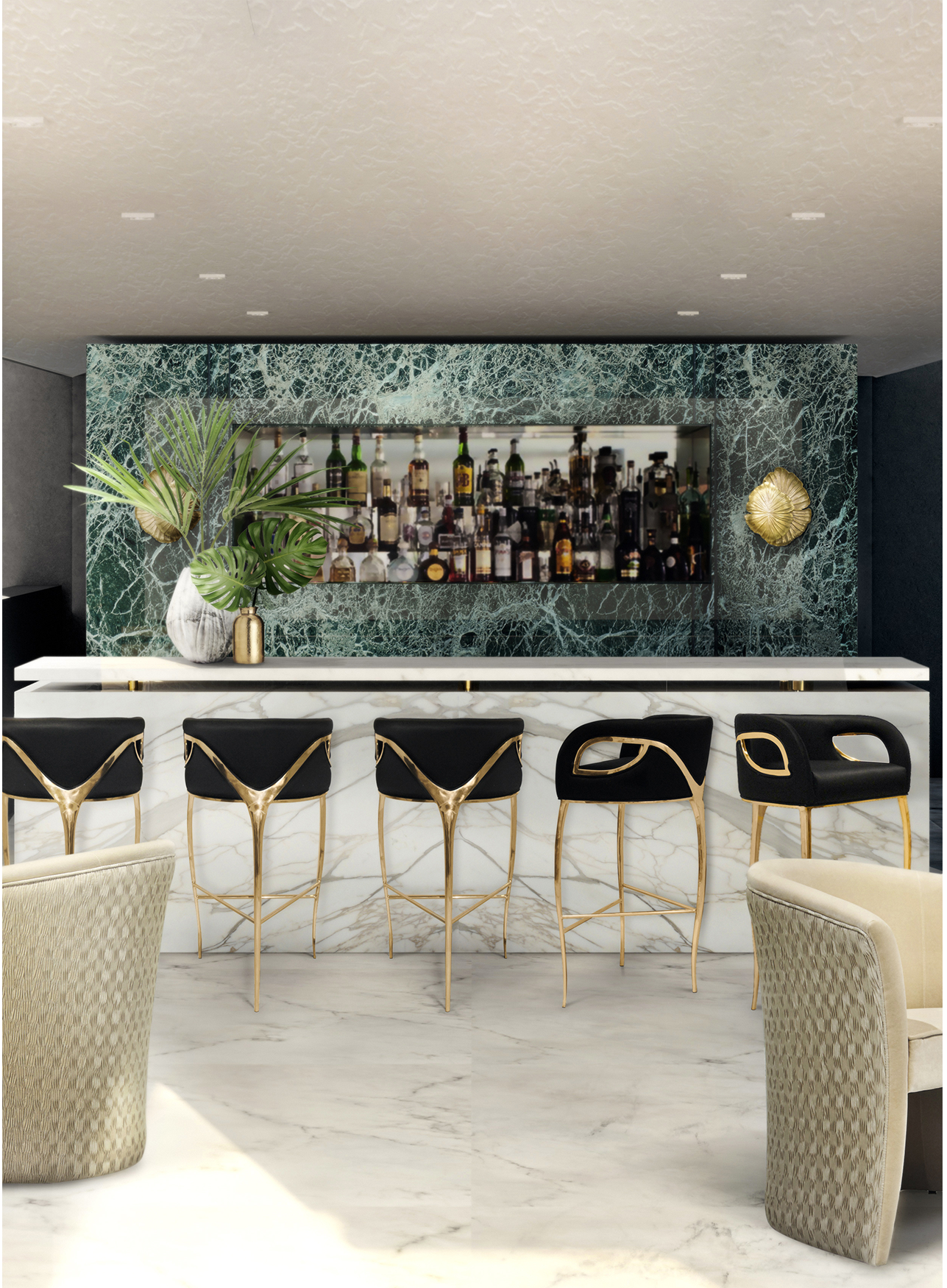 Sgabello Bar Luxe Chandra