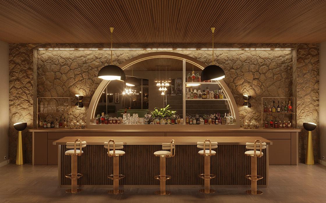 Sgabello da Bar Semiluna Keira