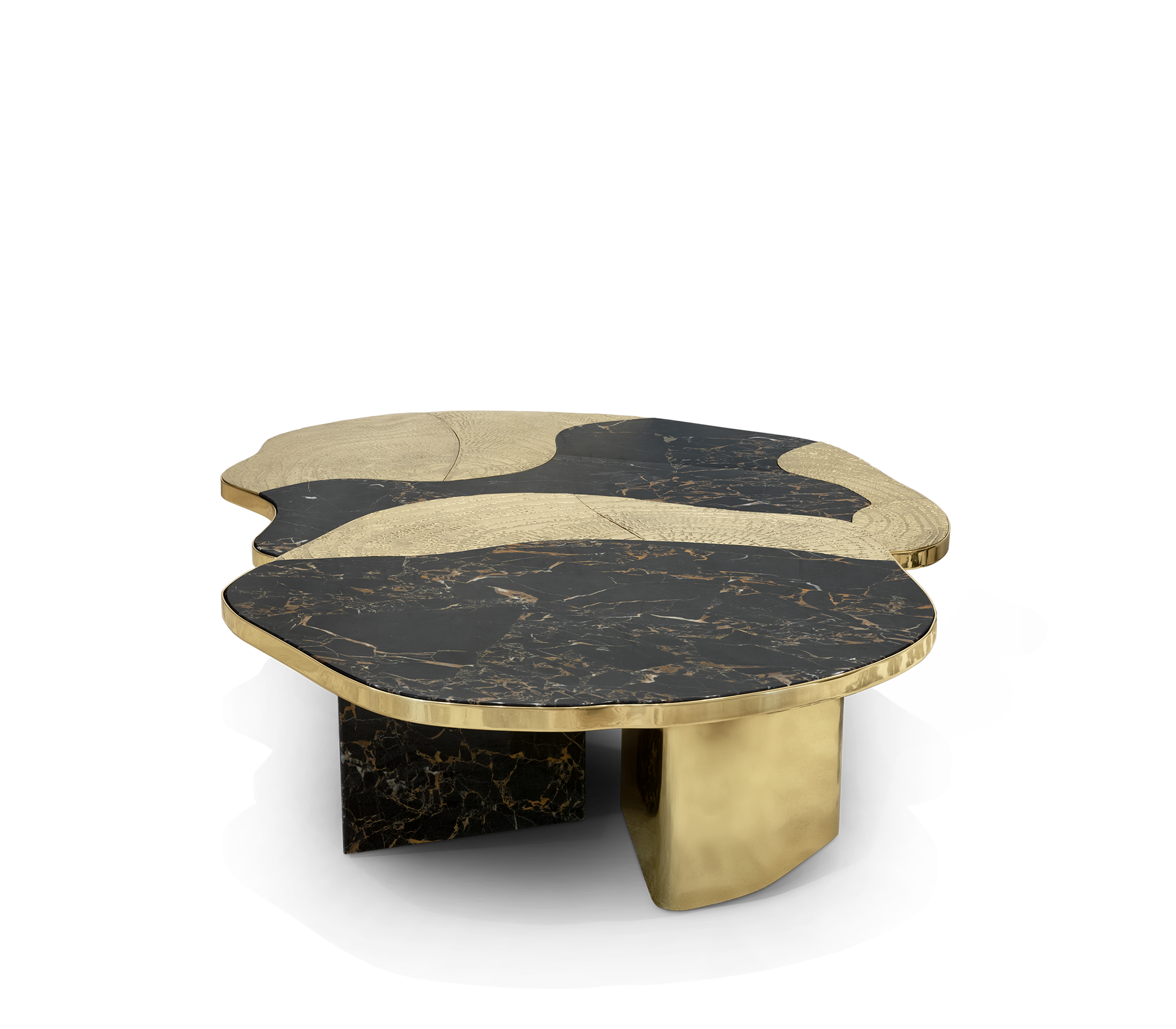 Set Tavoli Athena in Marmo Portoro e Oro