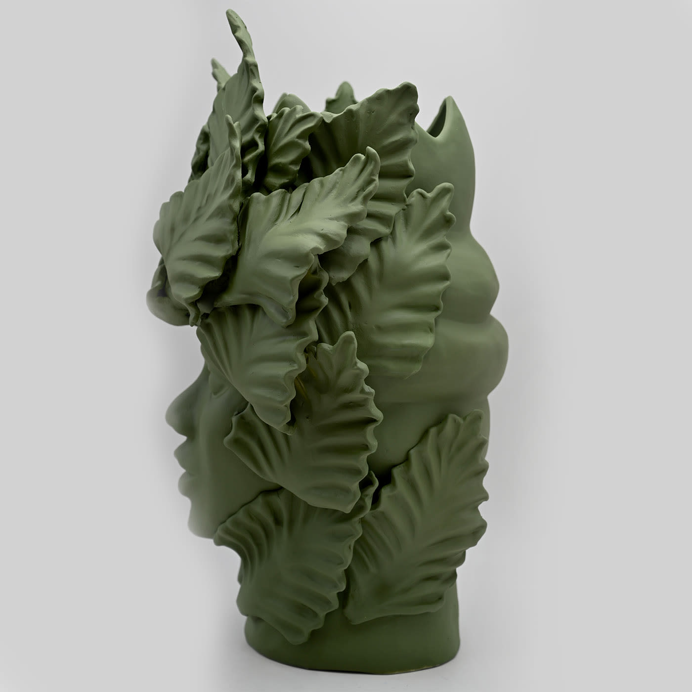 Testa di Moro Verde Opaco Scultura