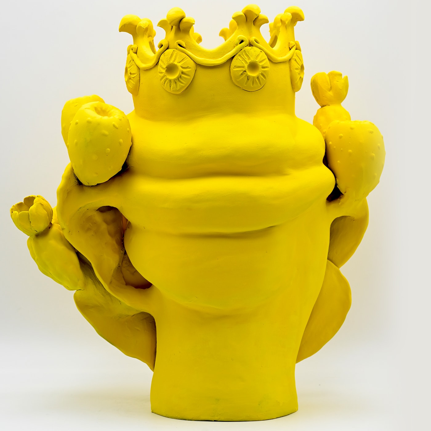 Testa di Moro Gialla Opaca Scultura