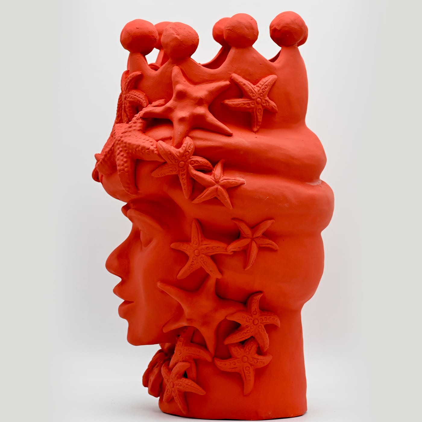 Testa di Moro Rossa Artigianale Scultura