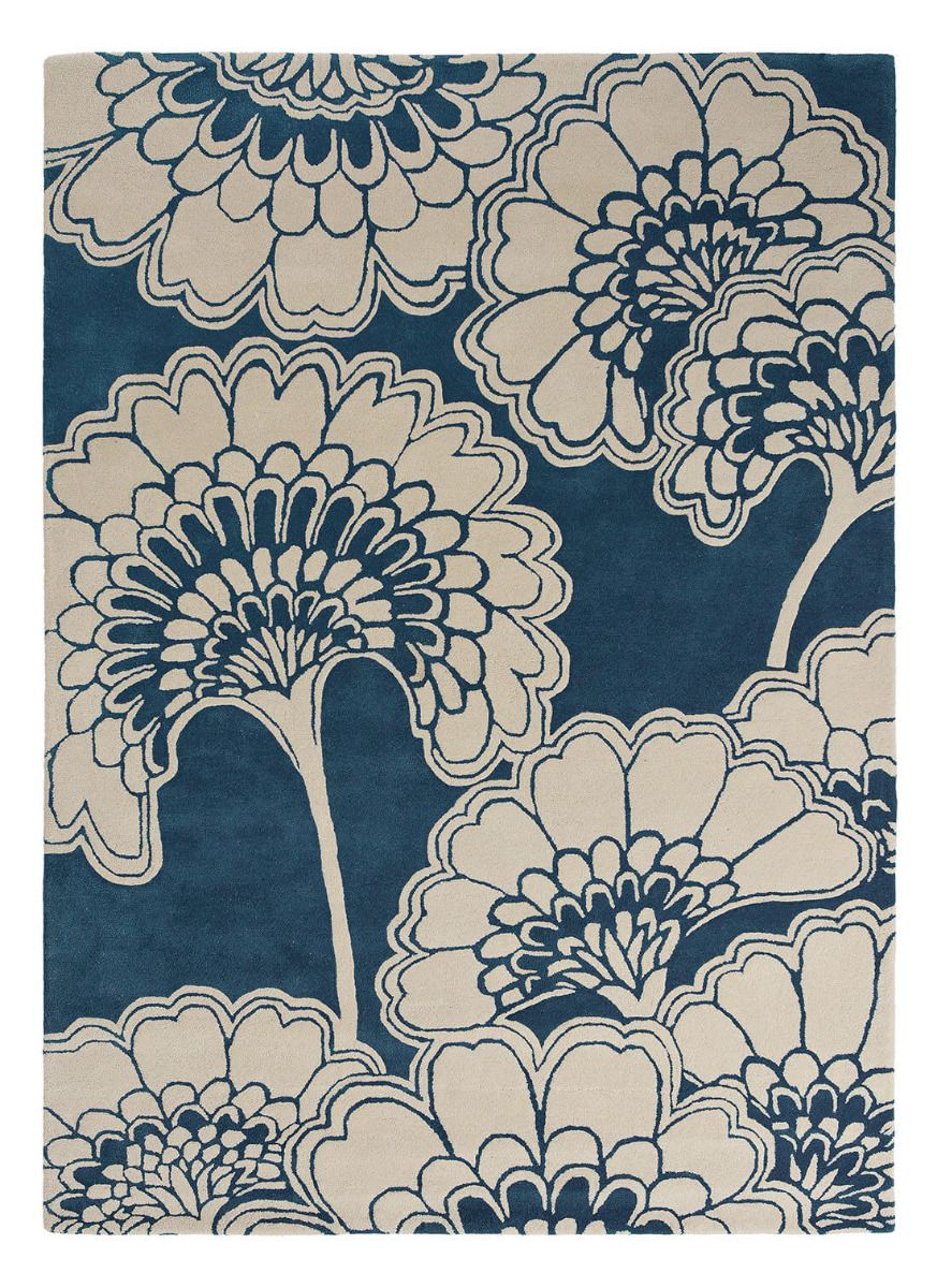 Tappeto Floreale Giapponese Mezzanotte 39708 | Misura: 250 x 350 cm