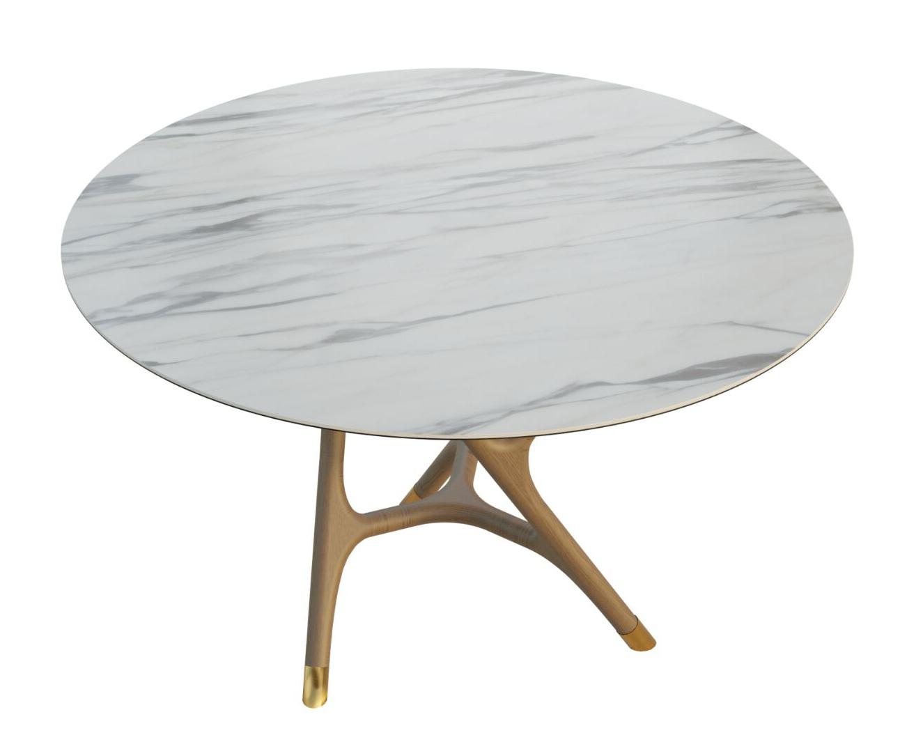 Tavolo da Pranzo Rotondo Joyce in Ceramica
